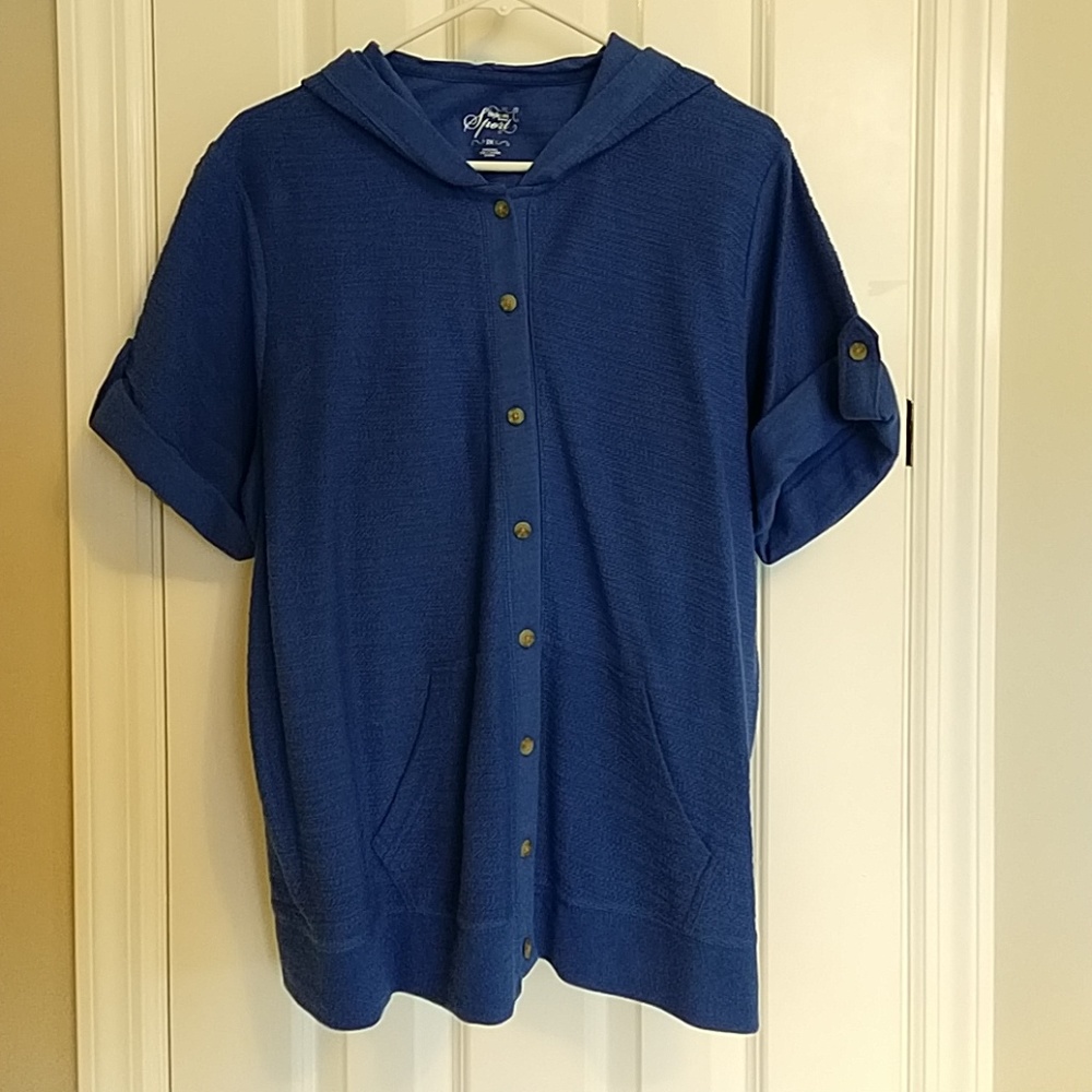 Plus Size Style & Co Hooded Jacket Top 2X